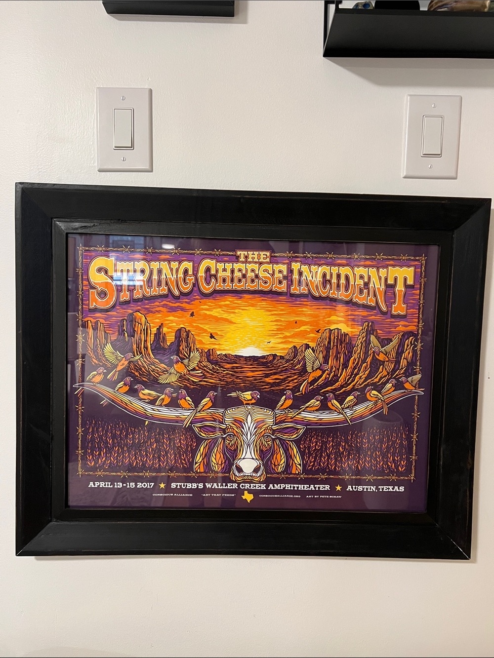 The String Cheese Incident FRAMED Stubb’s April 2017 Austin TX Poster